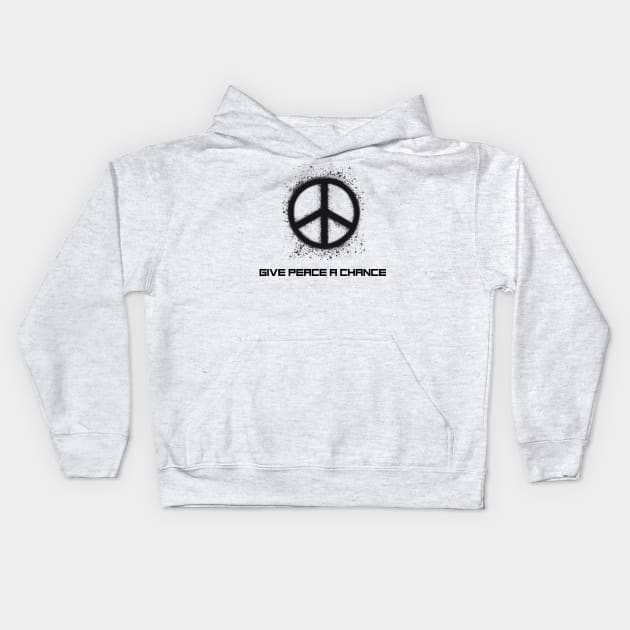 Give peace a chance Kids Hoodie by B-shirts